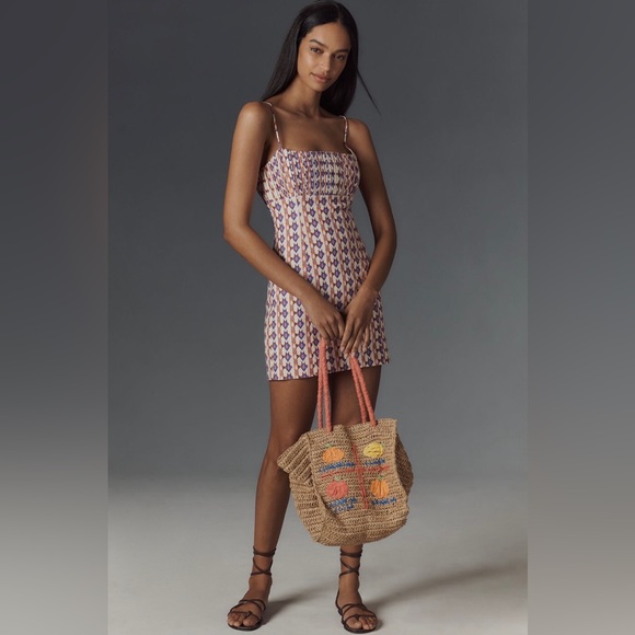 NWT Anthropologie Maeve The Ophelia Sleeveless Linen Slim Mini Dress, Size 14 - Picture 2 of 8